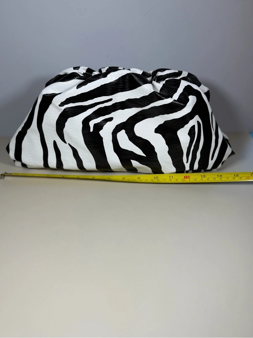Unk Black & White Zebra Print Wristlet Clutch